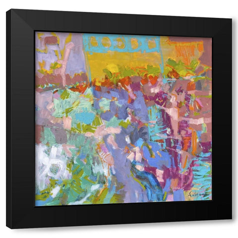 From My Garden Window I Black Modern Wood Framed Art Print with Double Matting by Fagan, Dorothy
