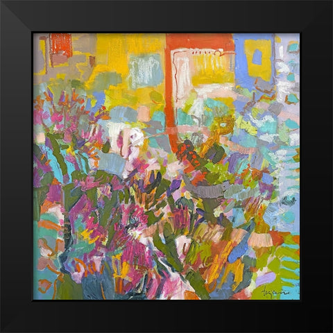 From My Garden Window II Black Modern Wood Framed Art Print by Fagan, Dorothy