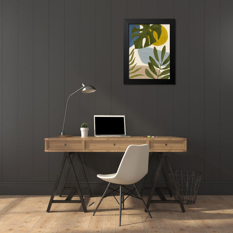 Tropica Tumble I Black Modern Wood Framed Art Print by Barnes, Victoria