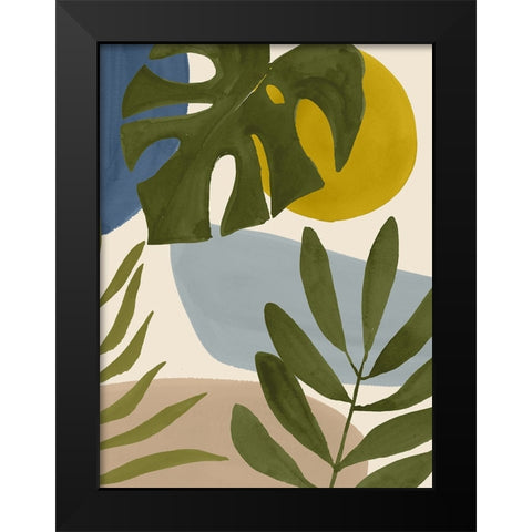 Tropica Tumble I Black Modern Wood Framed Art Print by Barnes, Victoria