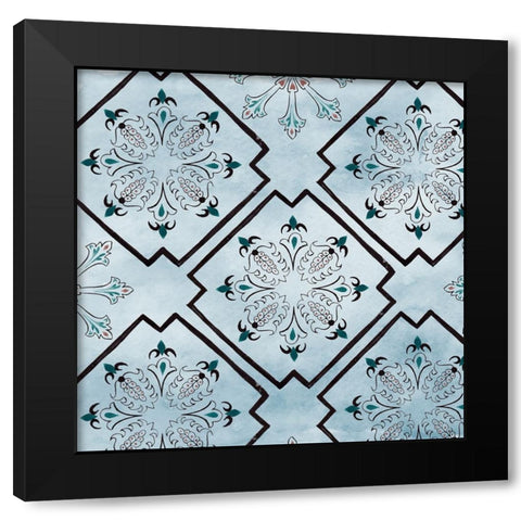 Repetition II Black Modern Wood Framed Art Print with Double Matting by Wang, Melissa