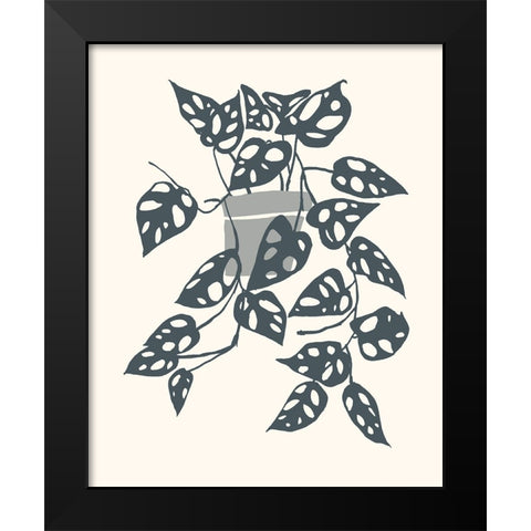 Growing Leaves II Black Modern Wood Framed Art Print by Wang, Melissa