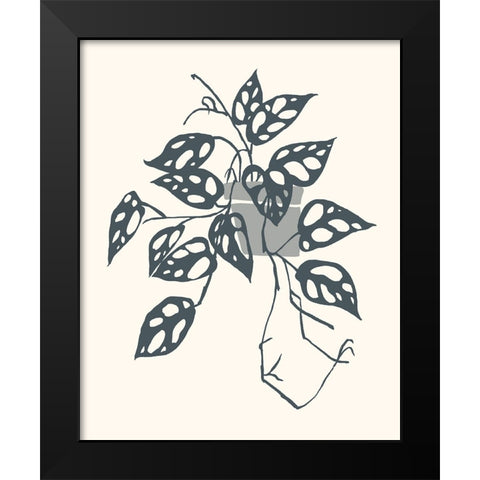 Growing Leaves III Black Modern Wood Framed Art Print by Wang, Melissa
