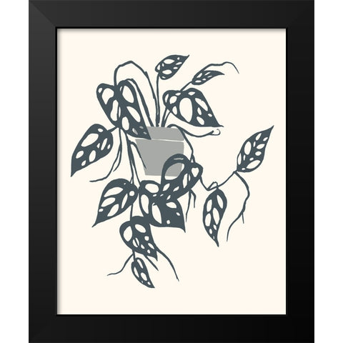 Growing Leaves VI Black Modern Wood Framed Art Print by Wang, Melissa