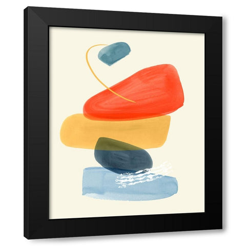 Bright Color Bundle II Black Modern Wood Framed Art Print with Double Matting by Barnes, Victoria