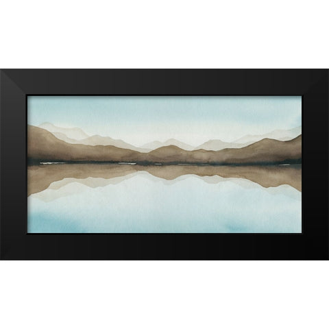 Turquoise Reflections III Black Modern Wood Framed Art Print by Popp, Grace