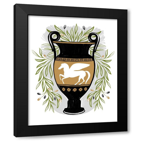Greek Vases III Black Modern Wood Framed Art Print with Double Matting by Marr, Laura