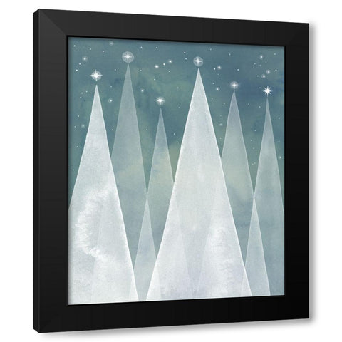 Mod Evergreens I Black Modern Wood Framed Art Print by Popp, Grace