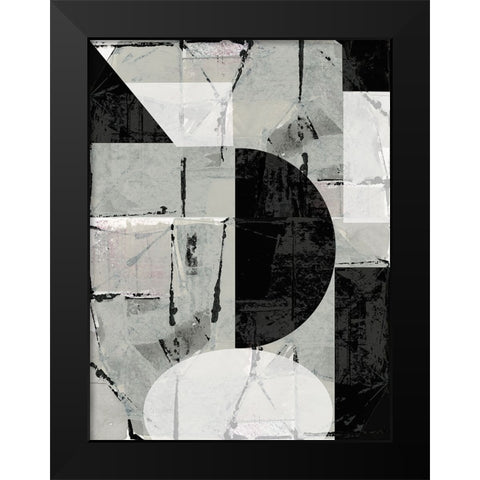 Abstract Neutrality I Black Modern Wood Framed Art Print by Cartissi