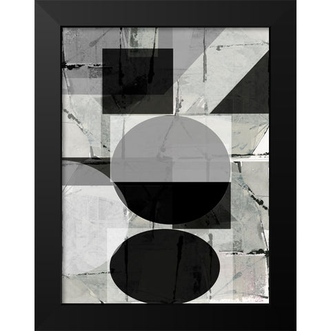 Abstract Neutrality II Black Modern Wood Framed Art Print by Cartissi