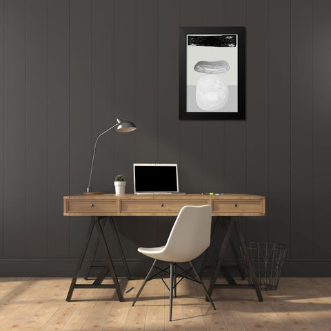 Eggy II Black Modern Wood Framed Art Print by Cartissi