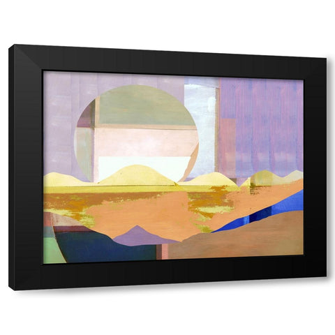 Pink Paint Black Modern Wood Framed Art Print by Cartissi