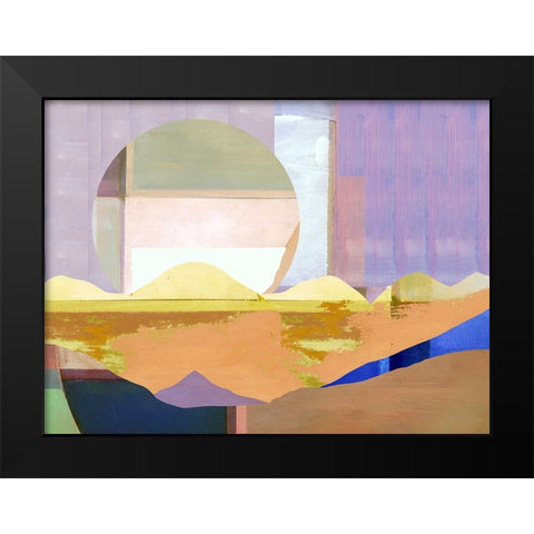 Pink Paint Black Modern Wood Framed Art Print by Cartissi