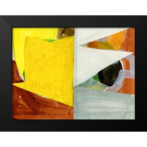 Jigsaw 3 Black Modern Wood Framed Art Print by Cartissi