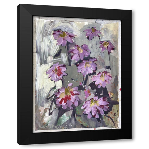 Zinnia II Black Modern Wood Framed Art Print by Ferrell, Erin McGee