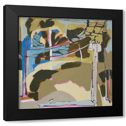 Wires I Black Modern Wood Framed Art Print by Ferrell, Erin McGee