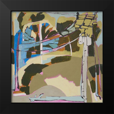 Wires I Black Modern Wood Framed Art Print by Ferrell, Erin McGee