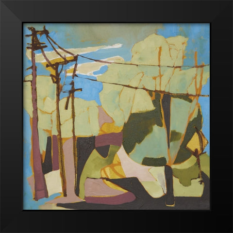 Wires II Black Modern Wood Framed Art Print by Ferrell, Erin McGee