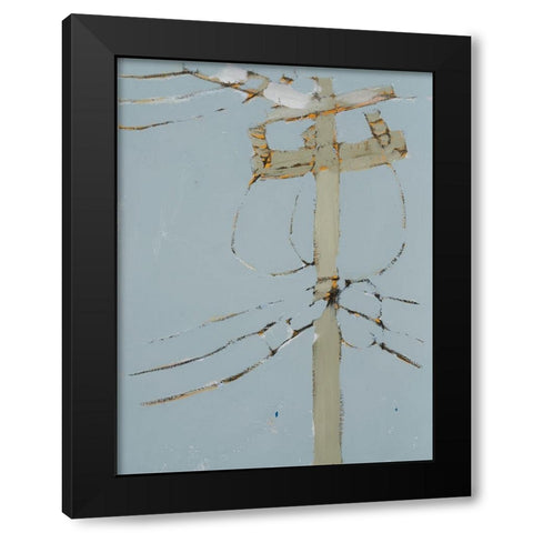 Wires V Black Modern Wood Framed Art Print by Ferrell, Erin McGee
