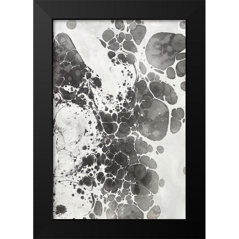 Marbling III Black Modern Wood Framed Art Print by Ferrell, Erin McGee