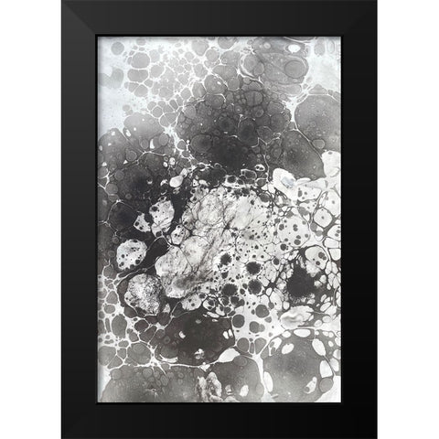 Marbling VI Black Modern Wood Framed Art Print by Ferrell, Erin McGee
