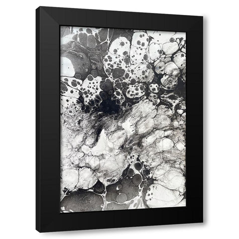 Marbling IX Black Modern Wood Framed Art Print by Ferrell, Erin McGee
