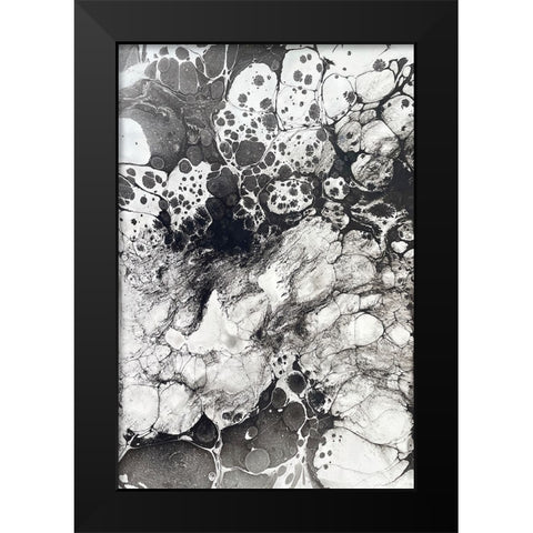 Marbling IX Black Modern Wood Framed Art Print by Ferrell, Erin McGee