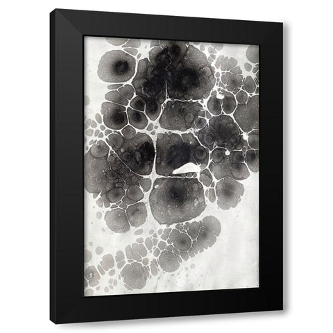 Marbling XII Black Modern Wood Framed Art Print by Ferrell, Erin McGee