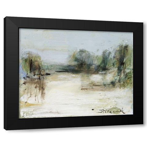 Wintery Horizon III Black Modern Wood Framed Art Print by Ferrell, Erin McGee