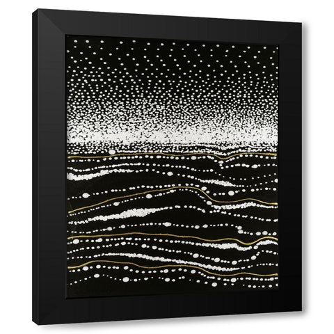 Infinity Sands I Black Modern Wood Framed Art Print with Double Matting by Lam, Vanna