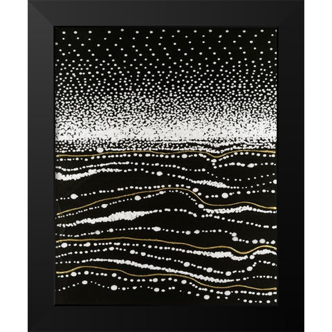 Infinity Sands I Black Modern Wood Framed Art Print by Lam, Vanna