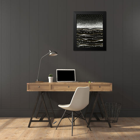 Infinity Sands II Black Modern Wood Framed Art Print by Lam, Vanna