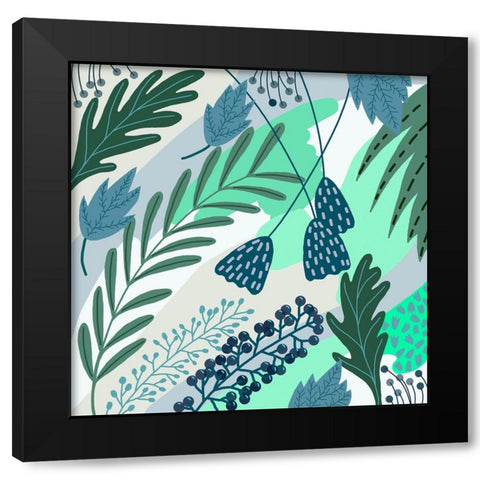 Semi-Tropical Fun I Black Modern Wood Framed Art Print with Double Matting by Moore, Regina