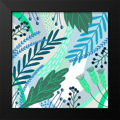 Semi-Tropical Fun II Black Modern Wood Framed Art Print by Moore, Regina
