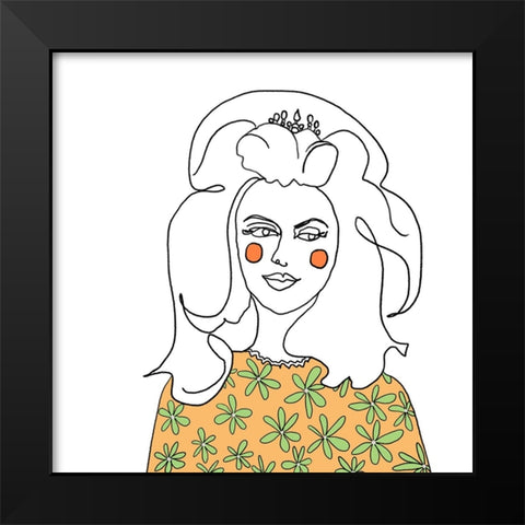 Patterned Dress II Black Modern Wood Framed Art Print by Moore, Regina