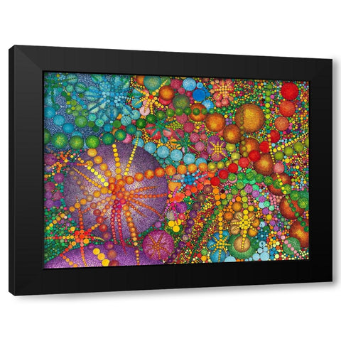 Burst Again Black Modern Wood Framed Art Print with Double Matting by Dignan, Lawrie