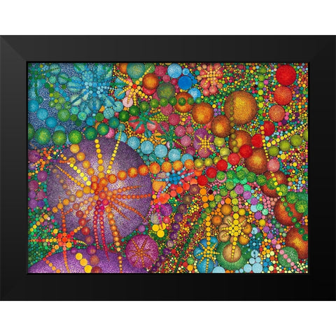 Burst Again Black Modern Wood Framed Art Print by Dignan, Lawrie