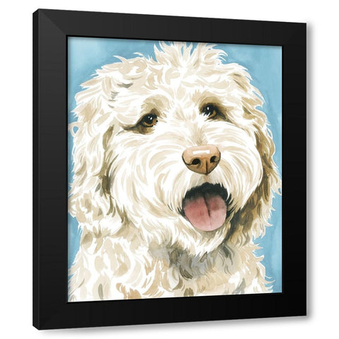 Labradoodle II Black Modern Wood Framed Art Print with Double Matting by Popp, Grace
