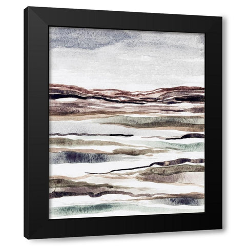 Muted Earth Layers II Black Modern Wood Framed Art Print by Galapon, Nikki