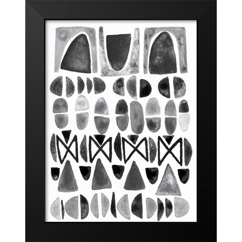 Grey Arches I Black Modern Wood Framed Art Print by Galapon, Nikki