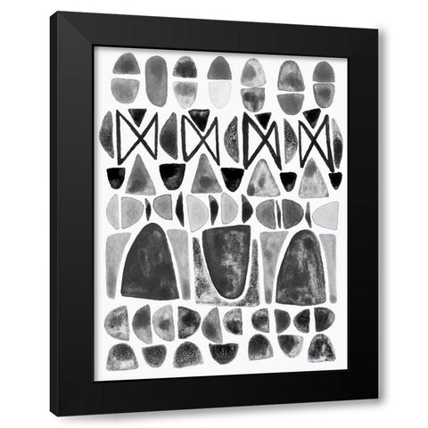 Grey Arches III Black Modern Wood Framed Art Print with Double Matting by Galapon, Nikki