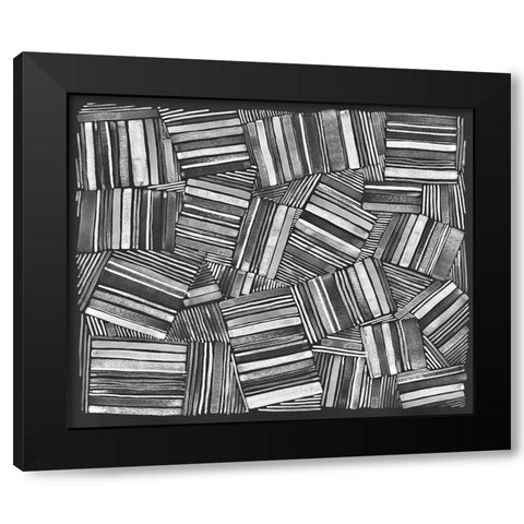 Quilted Pattern VI Black Modern Wood Framed Art Print by Galapon, Nikki