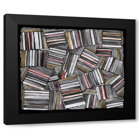 Quilted Pattern VII Black Modern Wood Framed Art Print by Galapon, Nikki