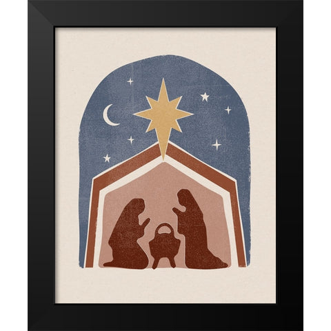 Boho Nativity I Black Modern Wood Framed Art Print by Barnes, Victoria