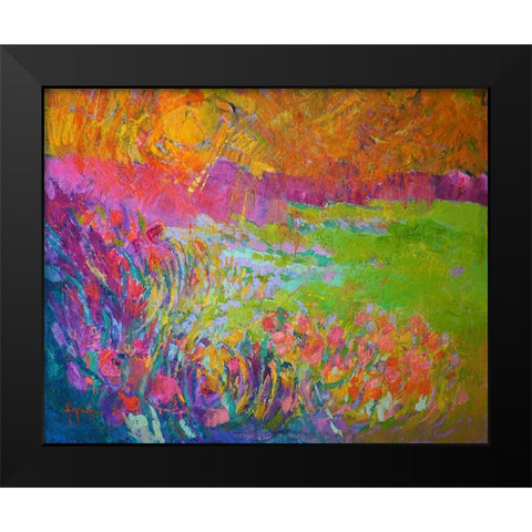 Meadowlands Black Modern Wood Framed Art Print by Fagan, Dorothy