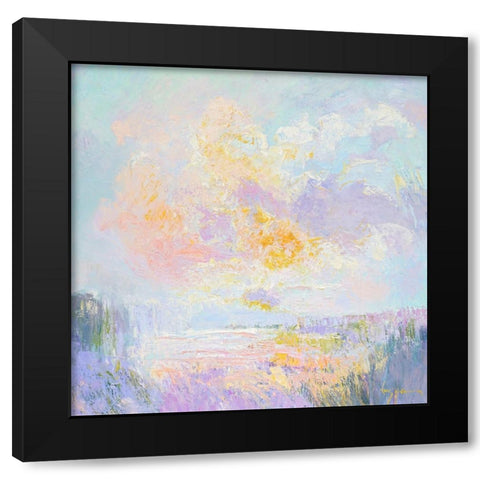 Whisper Heart Black Modern Wood Framed Art Print with Double Matting by Fagan, Dorothy