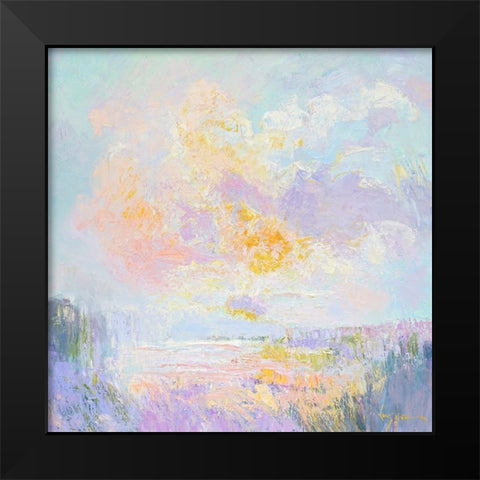 Whisper Heart Black Modern Wood Framed Art Print by Fagan, Dorothy