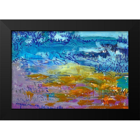 Dancing Heart Black Modern Wood Framed Art Print by Fagan, Dorothy