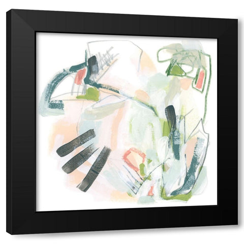 String Map I Black Modern Wood Framed Art Print with Double Matting by Vess, June Erica