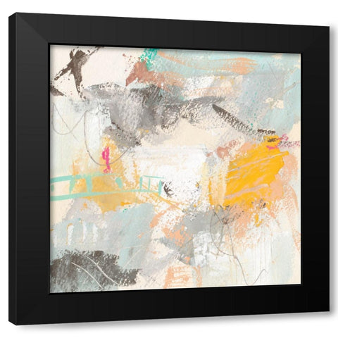 Orange Sunlight I Black Modern Wood Framed Art Print with Double Matting by Wang, Melissa